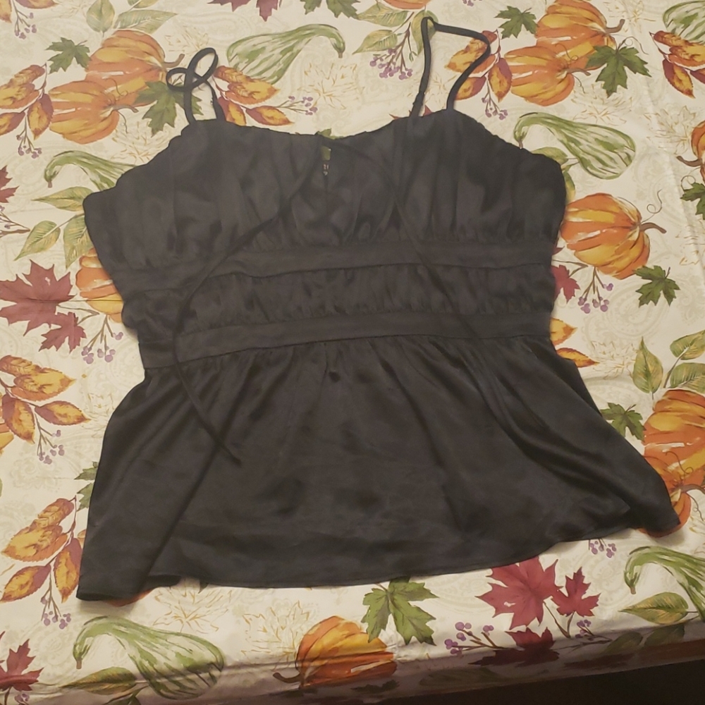 Black peplum top